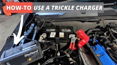 how to hook up trickle charger to car battery
